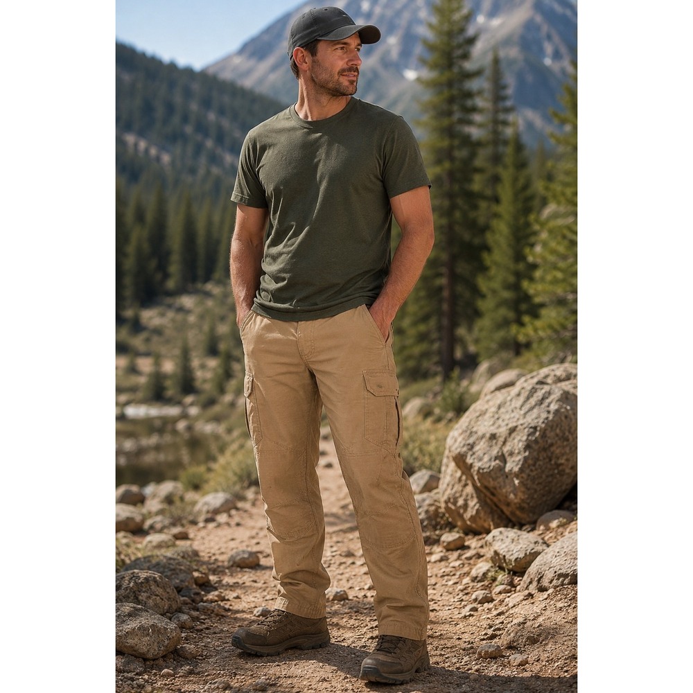 CQR Liberator Mens 36x30 Tan Ripstop Tactical Cargo Pants Military Utility -3650